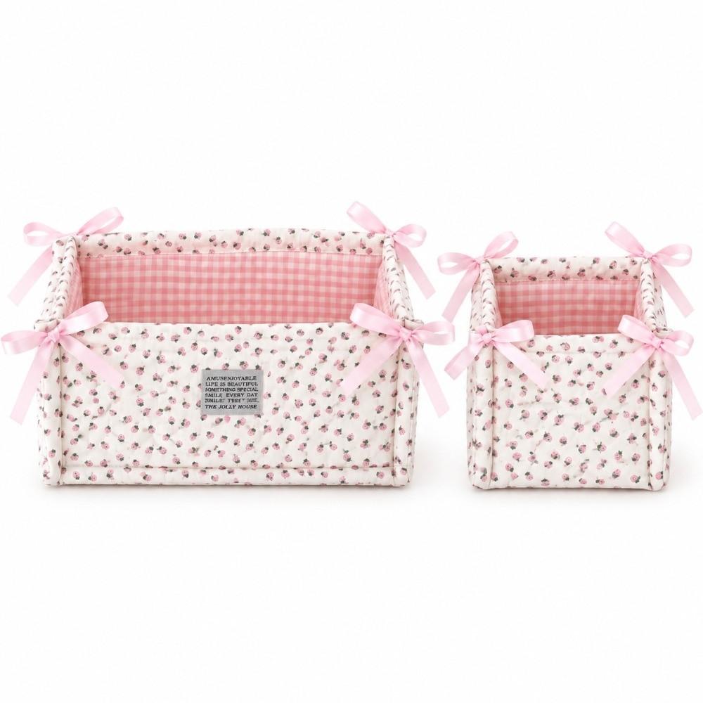 Quilted Storage Basket Square Cosmetics Snacks Organizer New Storage Box Home Decoration