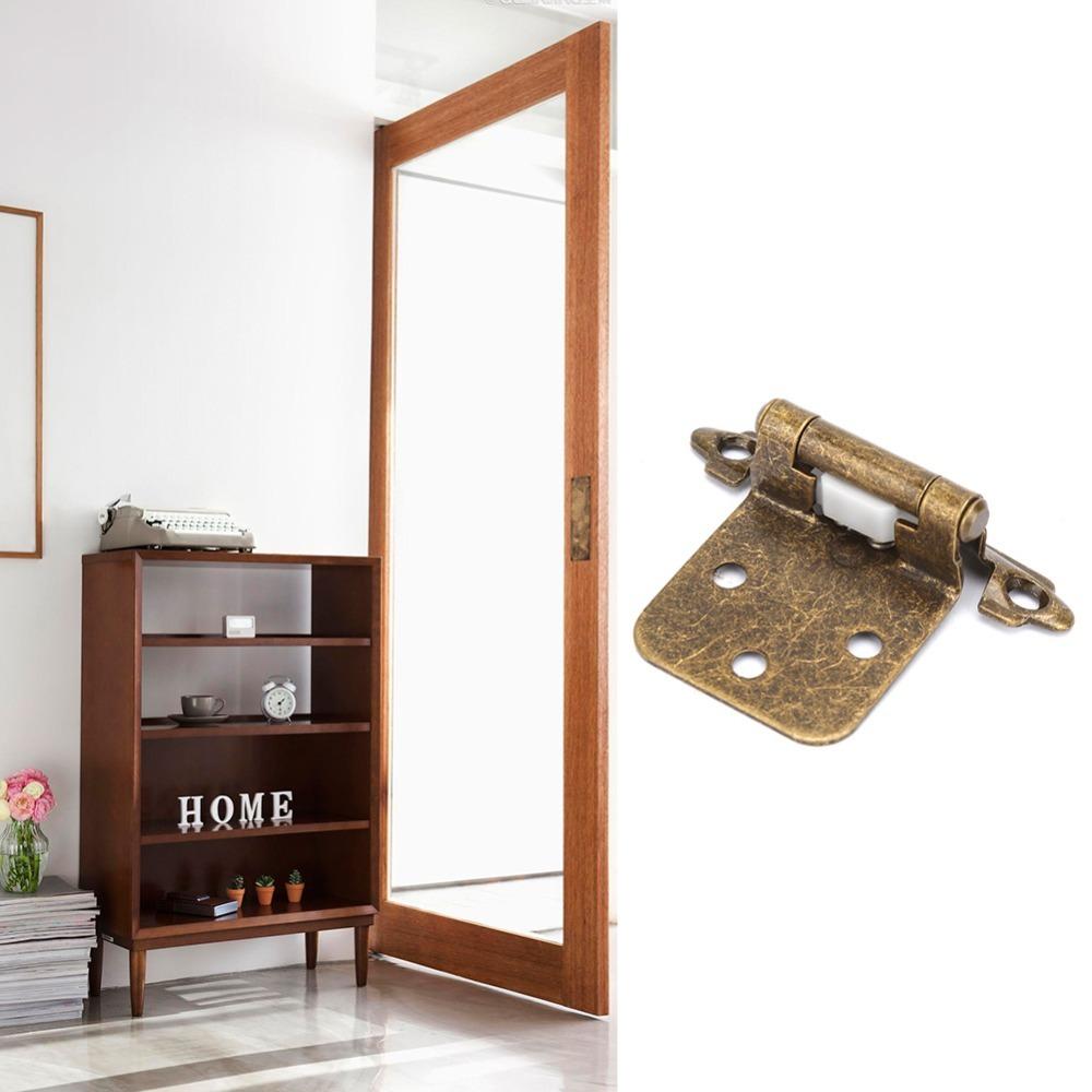 10 pièces Charnières d'Armoire Premium Auto-fermantes Charnière d'Armoire en Laiton Charnières Auto-fermantes Armoire de Cuisine