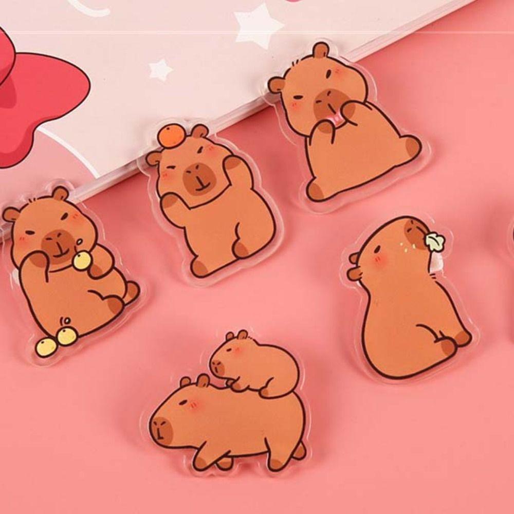 Breastpin Acrylic Capybara Pin Cute Kapibara Badge Cartoon Capybara Brooch  Unisex