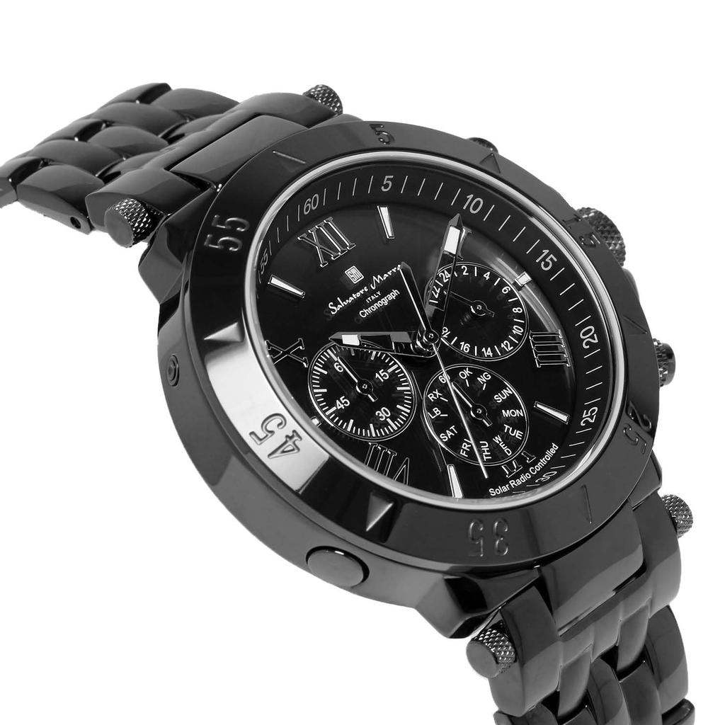 [Salvatore Mara] Wristwatch Radio Solar Chronograph Fully Auto Calendar Limited Model Italian Brand Analog Display Men's [Magazine Model] [Product]