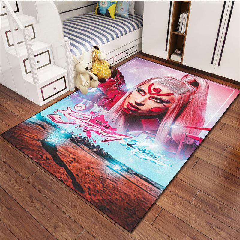 Tappeto Lady Gaga - Tappeto per la casa Tappeto decorativo per ufficio Per soggiorno Camera da letto Zerbino Tappeto da pavimento Tappeto per area sedia da computer