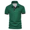 Trend Hub Embroidery 35% Cotton Polo Shirts for Men Casual Solid Color Slim Fit Mens Polos New Fashion Men Clothing