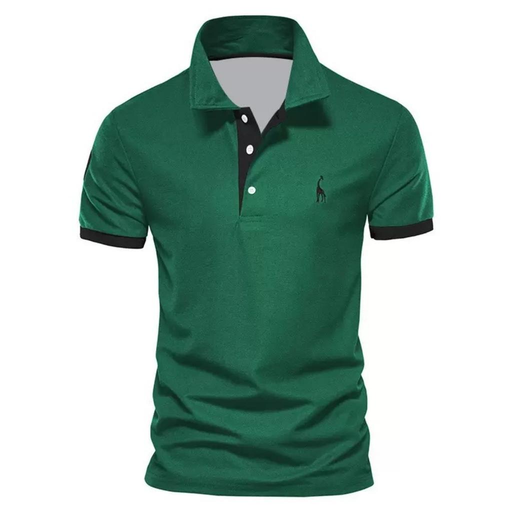 Trend Hub Embroidery 35% Cotton Polo Shirts for Men Casual Solid Color Slim Fit Mens Polos New Fashion Men Clothing