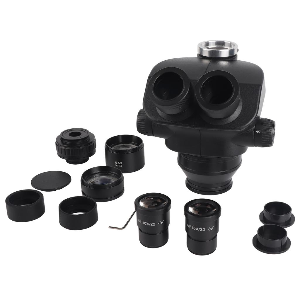 Microscope Head Trinocular Head 3.5‑100X Bifocal Continuous Zoom Stereo Microscope Head