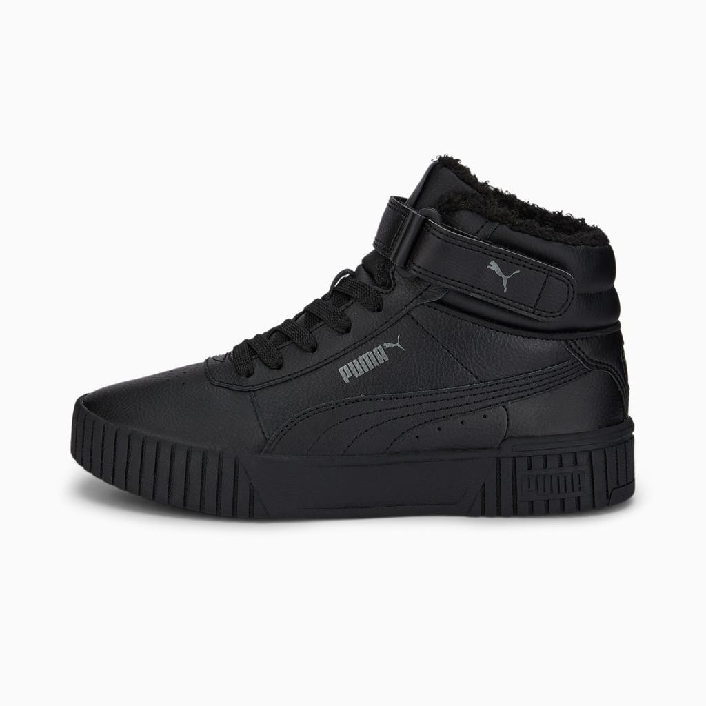 Women's/Youth Winter Shoes Puma Carina 2.0 MID WTR JR High Top Sneakers Black (387380-01)