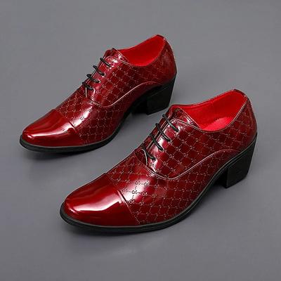 Sapatos Italianos de Luxo Vermelhos de Salto Masculino Homem Masculino Oxford Sapatos Masculinos de Casamento Sapatos Masculinos de Designer de Couro Formal para Vestido para Homens