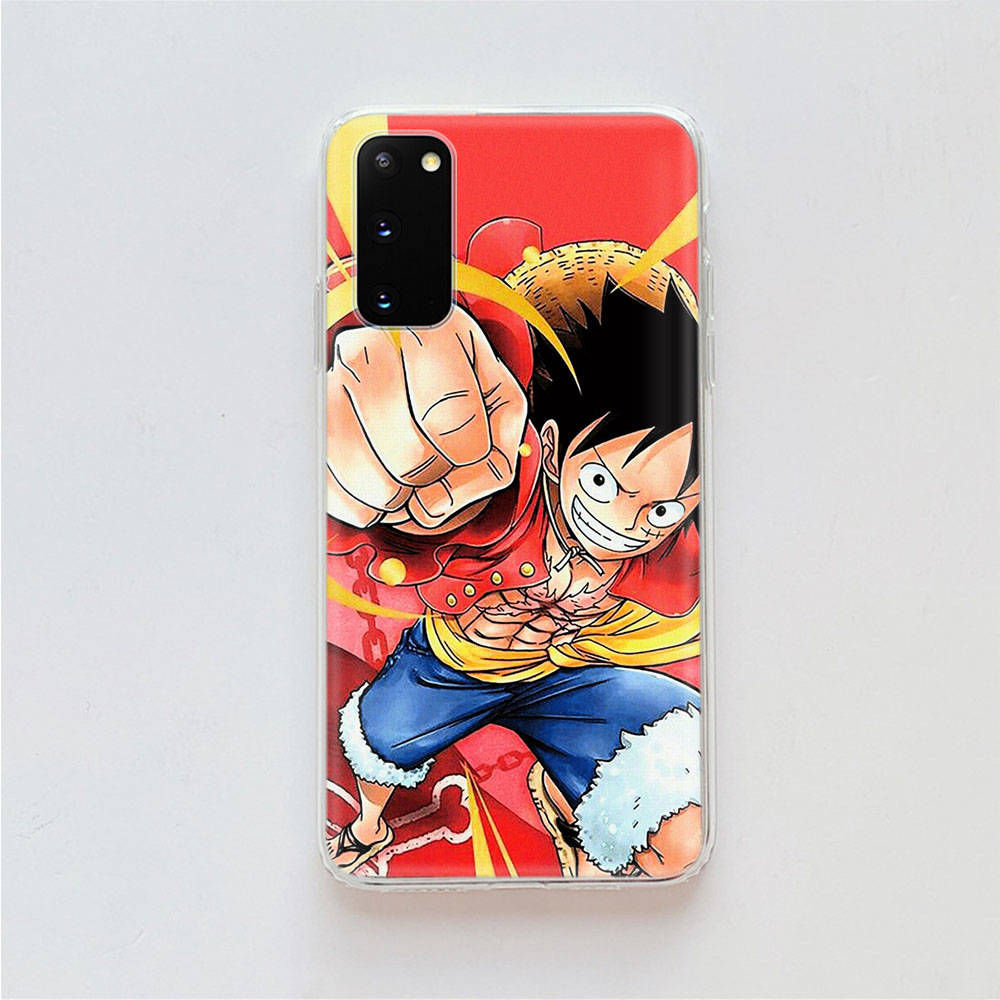 

AD62 One Piece Luffy прозрачный чехол для Samsung A04 A14 A23 A34 A54 M23 M33 M52 M53 Realme 10 9 C30S C35 C55 VIVO Y02 Y21 Y33S Y51 X80 V25 крышка Samsung A23 эбеновый