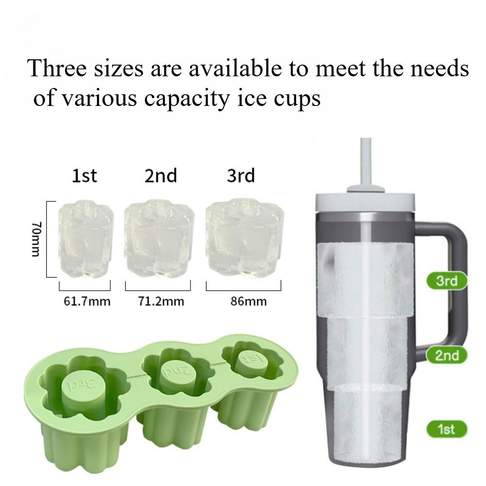 Große Wasserbecher-Eiswürfelformen, Silikon-Eiswürfelformen mit DECKELN, leicht zu entformen, drei Arten von Eiswürfeln zur Auswahl