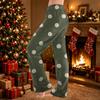 Women's Polka Dot Print Plush Pants Casual Home Pajama Bottoms for Lounging