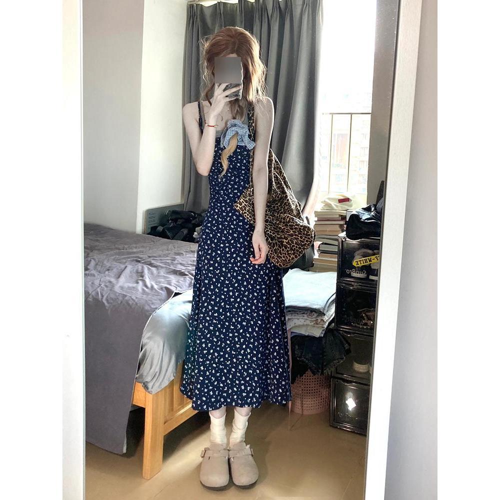 

Поддельное двухпредметное цветочное платье на бретелях для детского летнего отдыха, новое пляжное платье для морского отпуска XL- (recommended 110-60kg)