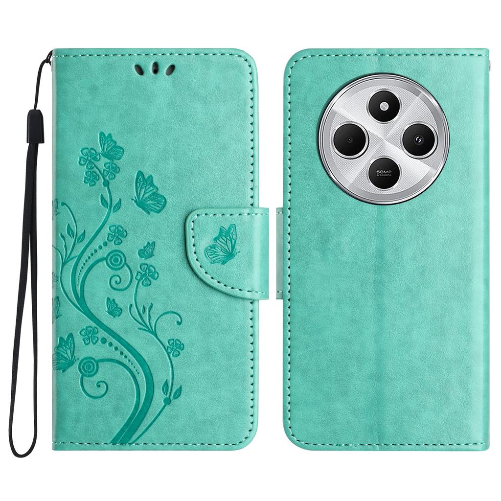 Phone Case For Xiaomi Redmi 14C 4G/14R 5G/Poco C75 4G Imprinted Mini Butterfly Leather Wallet Phone Cover