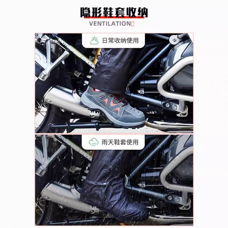 Heavy Duty Waterproof Motorcycle Rain Suit Set Men - Oxford Fabric PU Coated Split Raincoat Pants E-bike Riding In