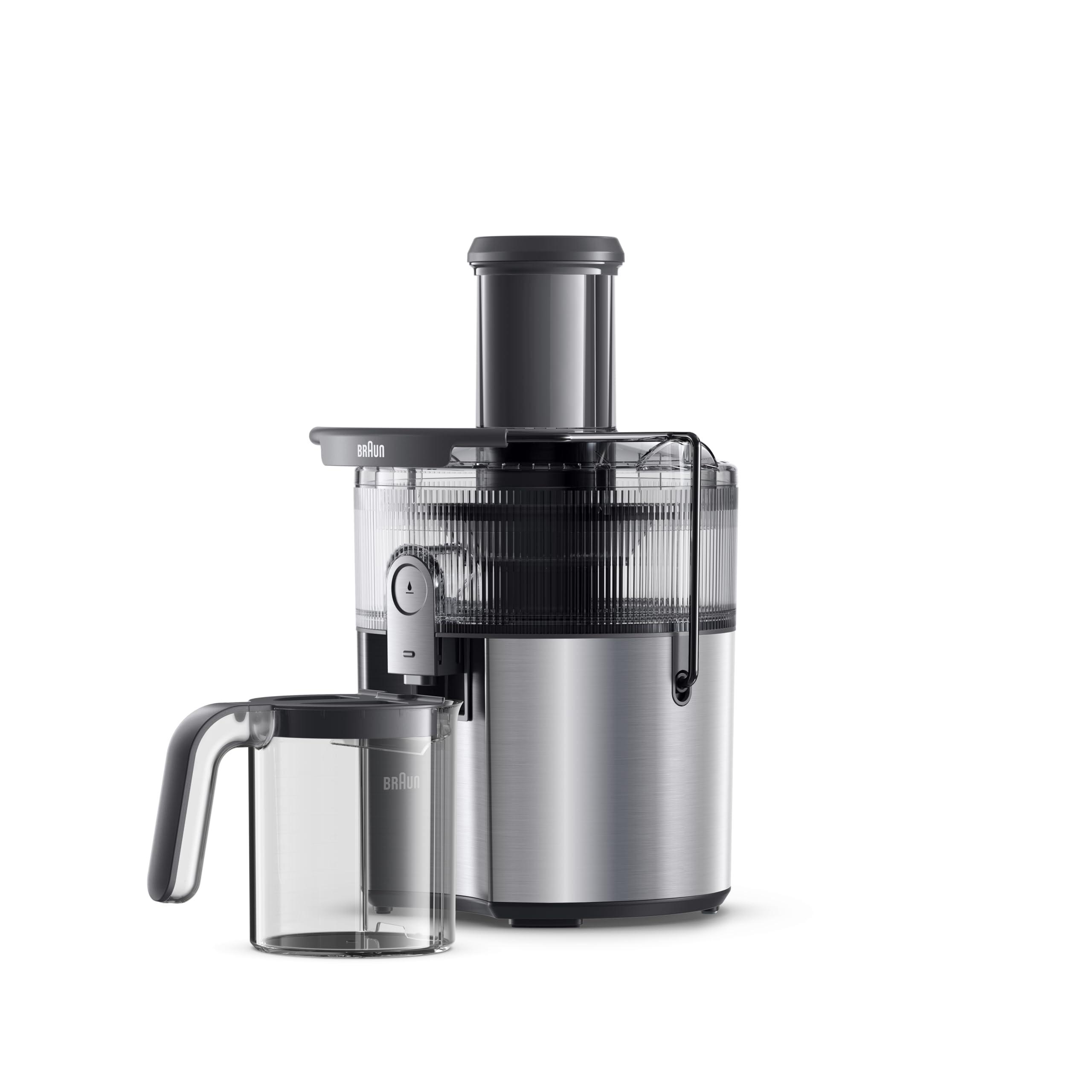 Braun MultiJuice 7 SJ700, Zentrifugalentsafter mit ColdXtract-Technologie, 75 mm Einfüllöffnung, 2L Fruchtsaftbehälter, Anti-Tropf-System, 4-faches Sicherheitssystem, Edelstahlfilter, 1000W, Grau - Bild 4