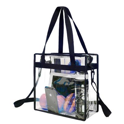 Transparent Handbag Large Capacity Shoulder Bag Crossbody Bag Fashion Portable Waterproof Travel Shopping Bag Storage Bag PVC Makeup Bag