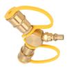 2 Ways 1 4in RV Propane NPT Quick Connect Y Splitter Adapter for Propane Hose Connector Kit