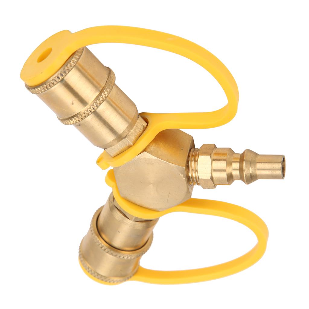 2 Ways 1 4in RV Propane NPT Quick Connect Y Splitter Adapter for Propane Hose Connector Kit