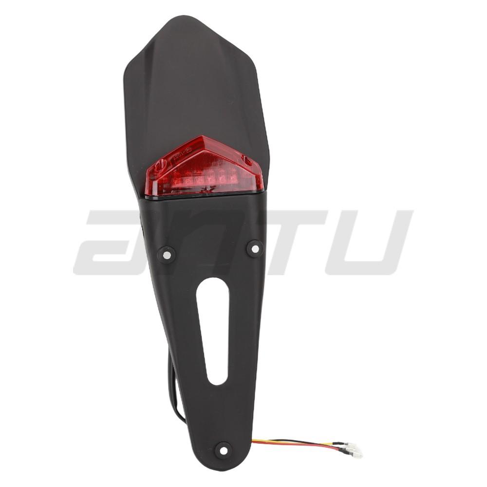 

Motorcycle modified rear fenders, mountain off-road vehicles with LED tail lights, water baffles, license plate lights, warning lights red lamp shell