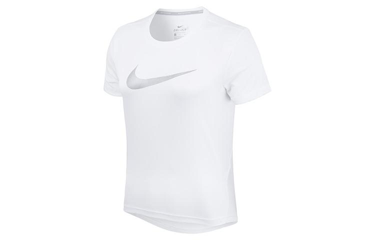 

Nike T Shirts Women s White Crew Neck Moderate Straight Fit CN5185-100 S