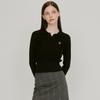 LIKK Simple Collared Ribbed Knit T-Shirt (Black)_L3C1-Nt11K