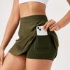 Women's Fake Two Piece Sports Short Skirt Tennis Skirt High Waist Golf Skirt Running Yoga Skirt With Pockets