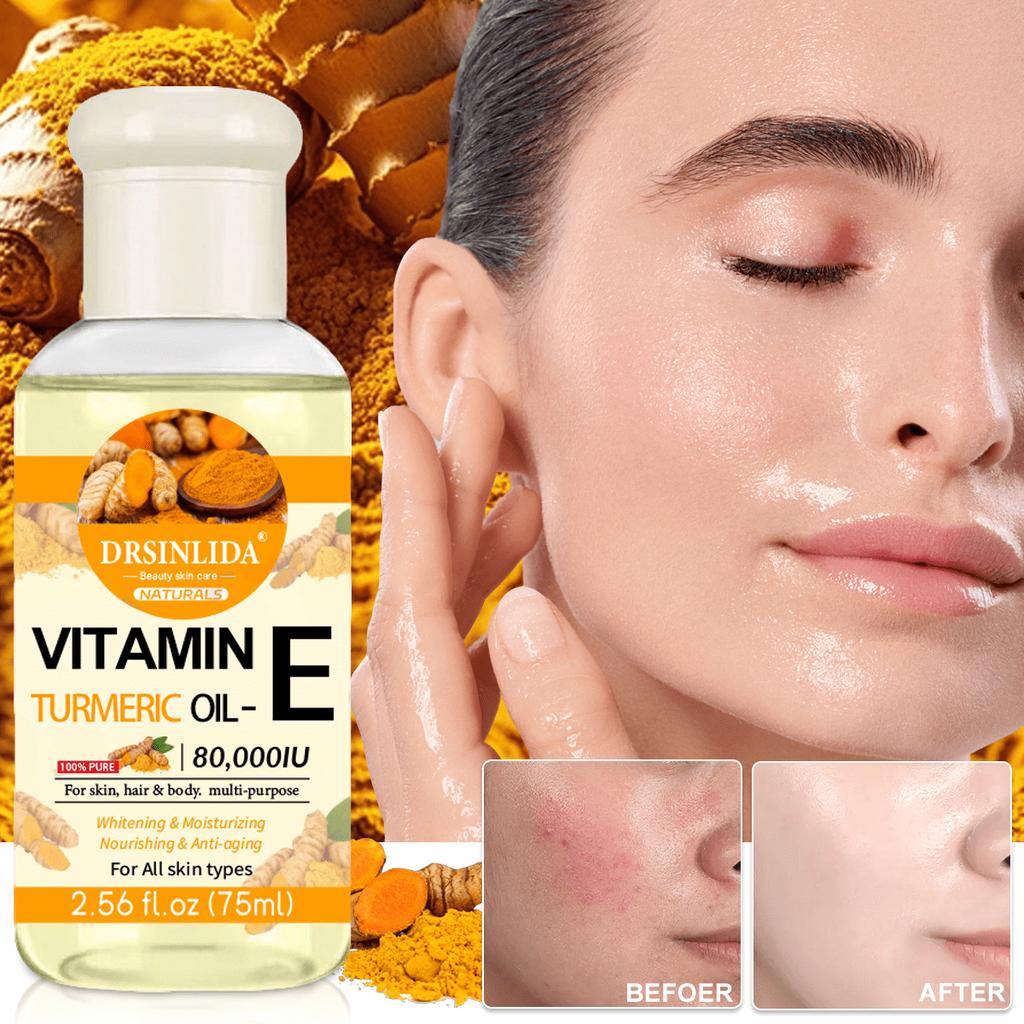 1PC 75ml Vitamin E Compound Essential Oil, Facial And Body Hair Care Essential Oil, Natural Moisturi
