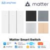 LangYeao 1/2/3 Gang Matter WiFi Smart Switch, No Neutral/Neutral Wire Works with Apple Home Alexa Google Home, 6 Colors