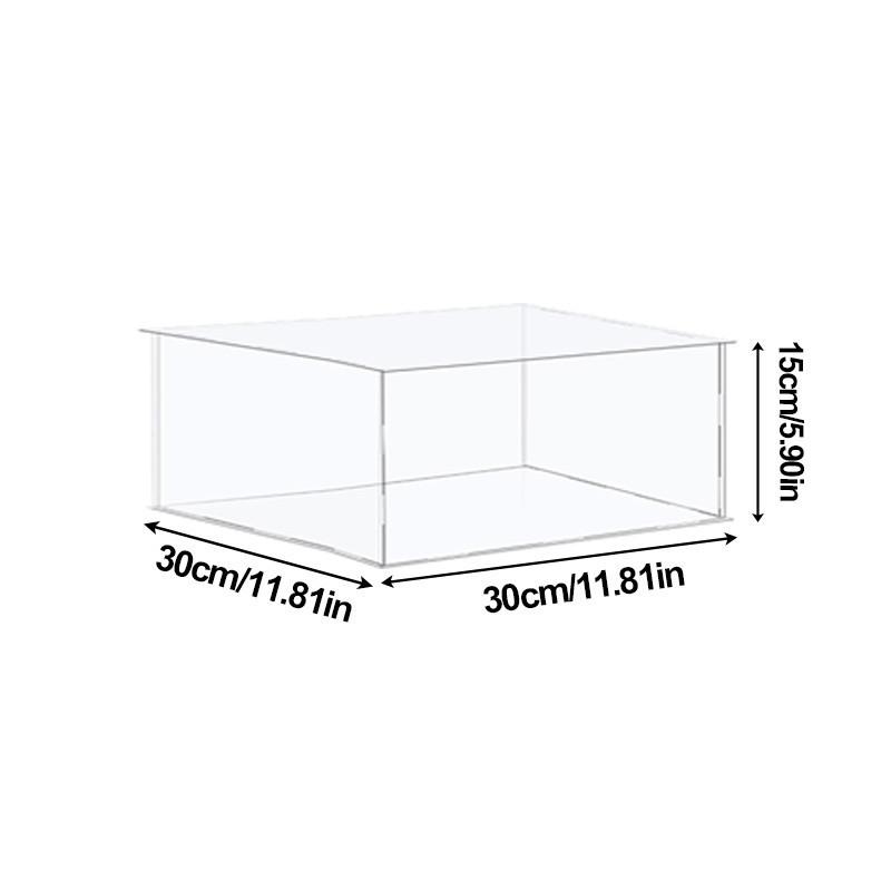 1 stk klar akryl utstillingsboks Benkeboks arrangør stativ Støvtett beskyttelse utstillingsmonter displayboks