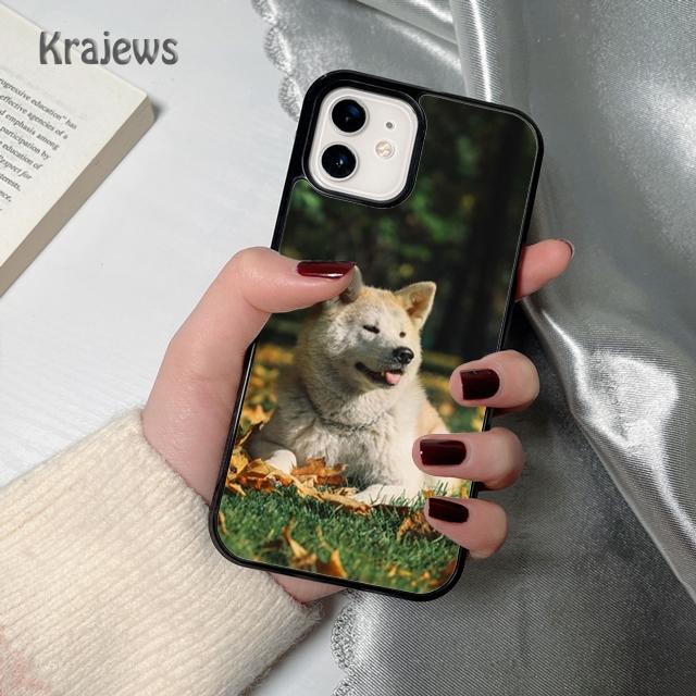 Krajews Animal Akita Dog soft Phone Case Cover For iPhone 17 Air 16 15 14 plus 12 13 pro max coque Shell Fundas