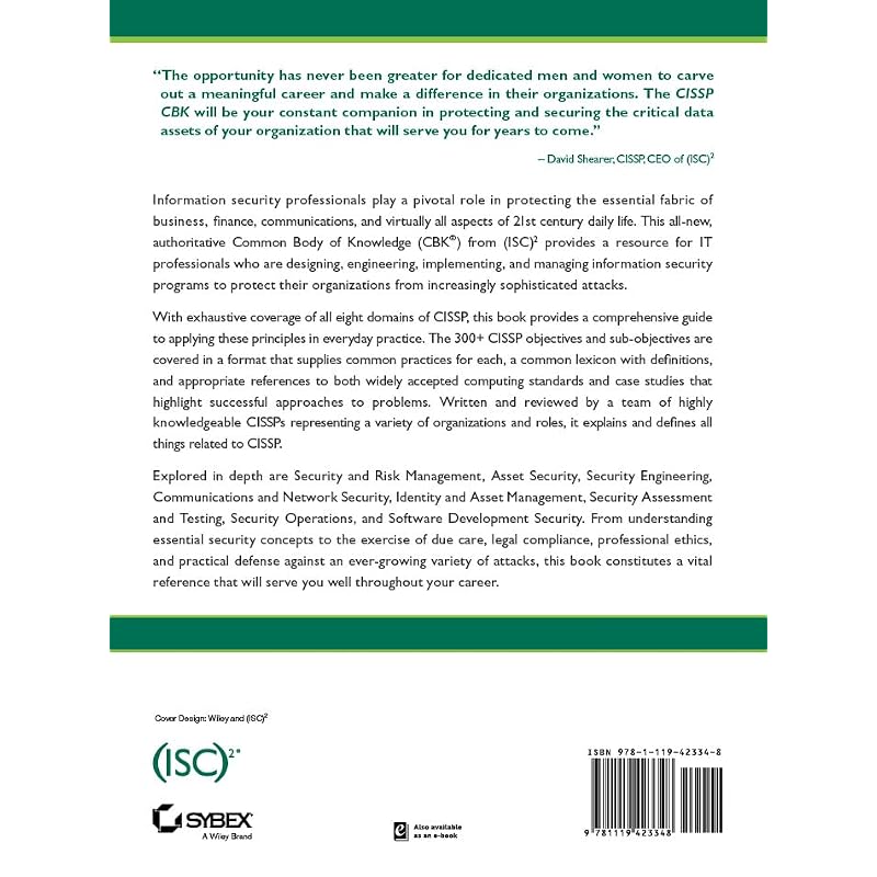 The Official (ISC)2 Guide To the CISSP CBK Reference