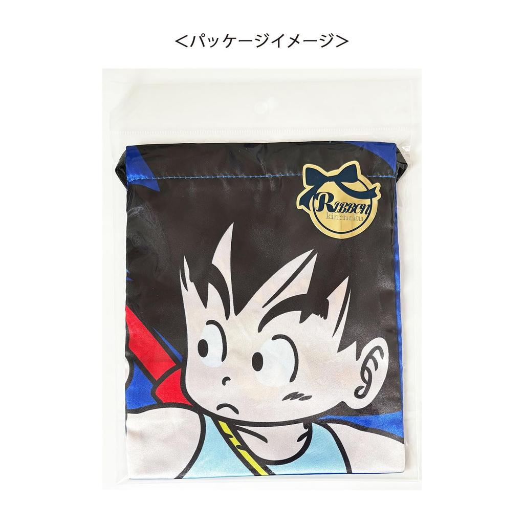 Small Planet Dragon Ball Ribbon Drawstring Bag Goku Up