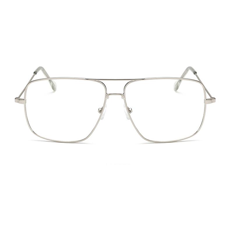 

OEC CPO Unisex Oversized Transparent Glasses Frame Women Brand Designer High Quality Metal Eyeglasses Frame O142