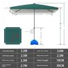 Sombrilla Grande para Exteriores para Montaje de Puesto, Uso Comercial, Sombrilla Cuadrada Gruesa para el Sol, Sombrilla Grande para el Sol