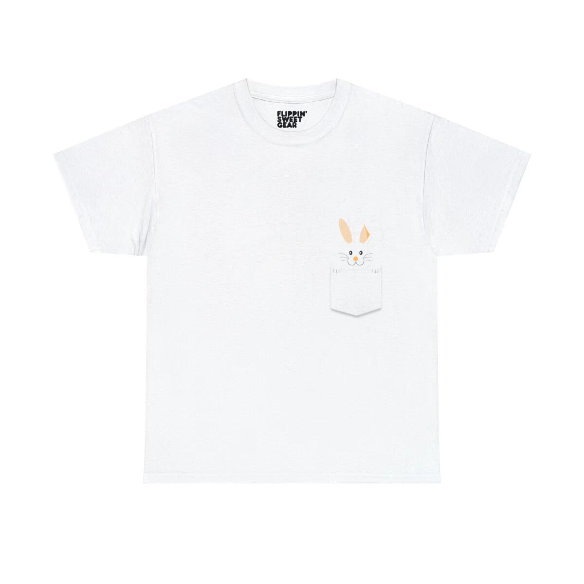 Easter Bunny Pocket Graphic Tee Shirt 2XL