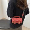 Trendy Retro Shoulder Bag For Women 2024 New Stylish Pu Leather Square Handbag