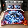 Hamburger SV Football Design Bed Bedding Set 1 Duvet Cover + 2 Pillowcases Soft Breathable Household Bed Linens