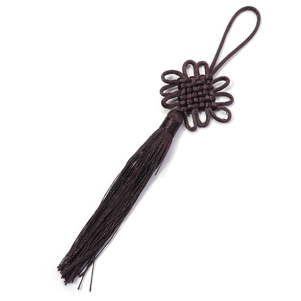 

10pcs 21cm Chinese Knot Tassel Colorful Silk Fringe Tassel Trim For New Year Gifts Spring Festival Home Decoration Accessories коричневый