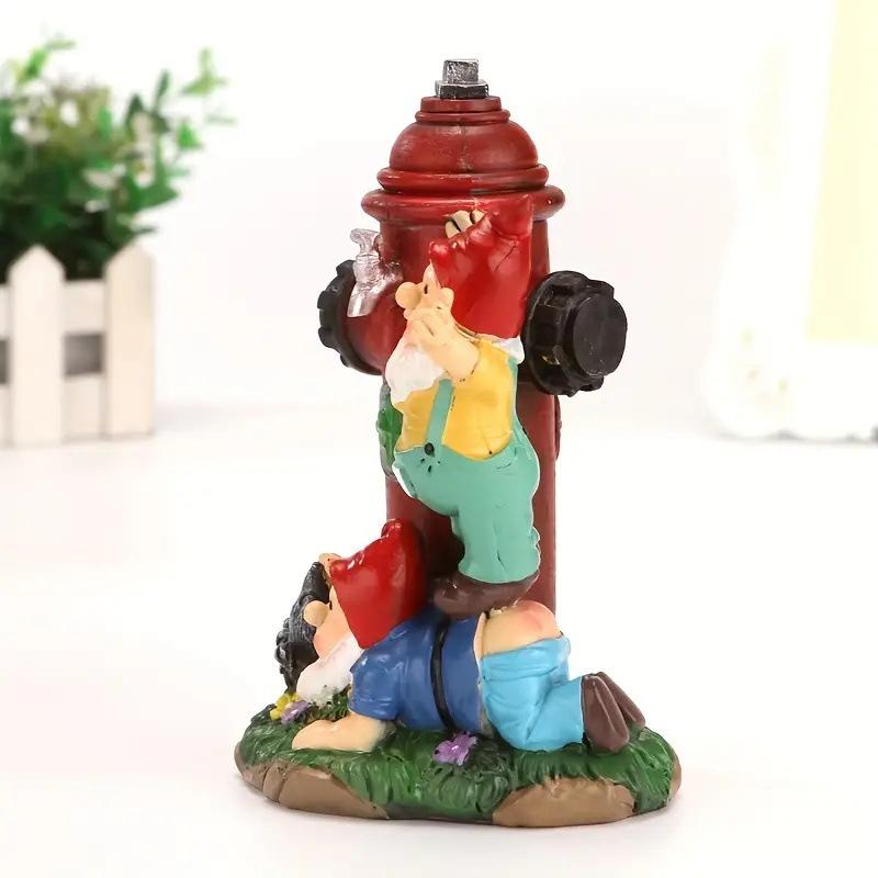 Cross Resin Cartoon Fire Hydrant Old Man Miniature Office Ornament