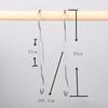 Transparent Acrylic Lingerie Hanger with S-Shaped Hook for Clothes, Fabrics, and Children's Wear.
