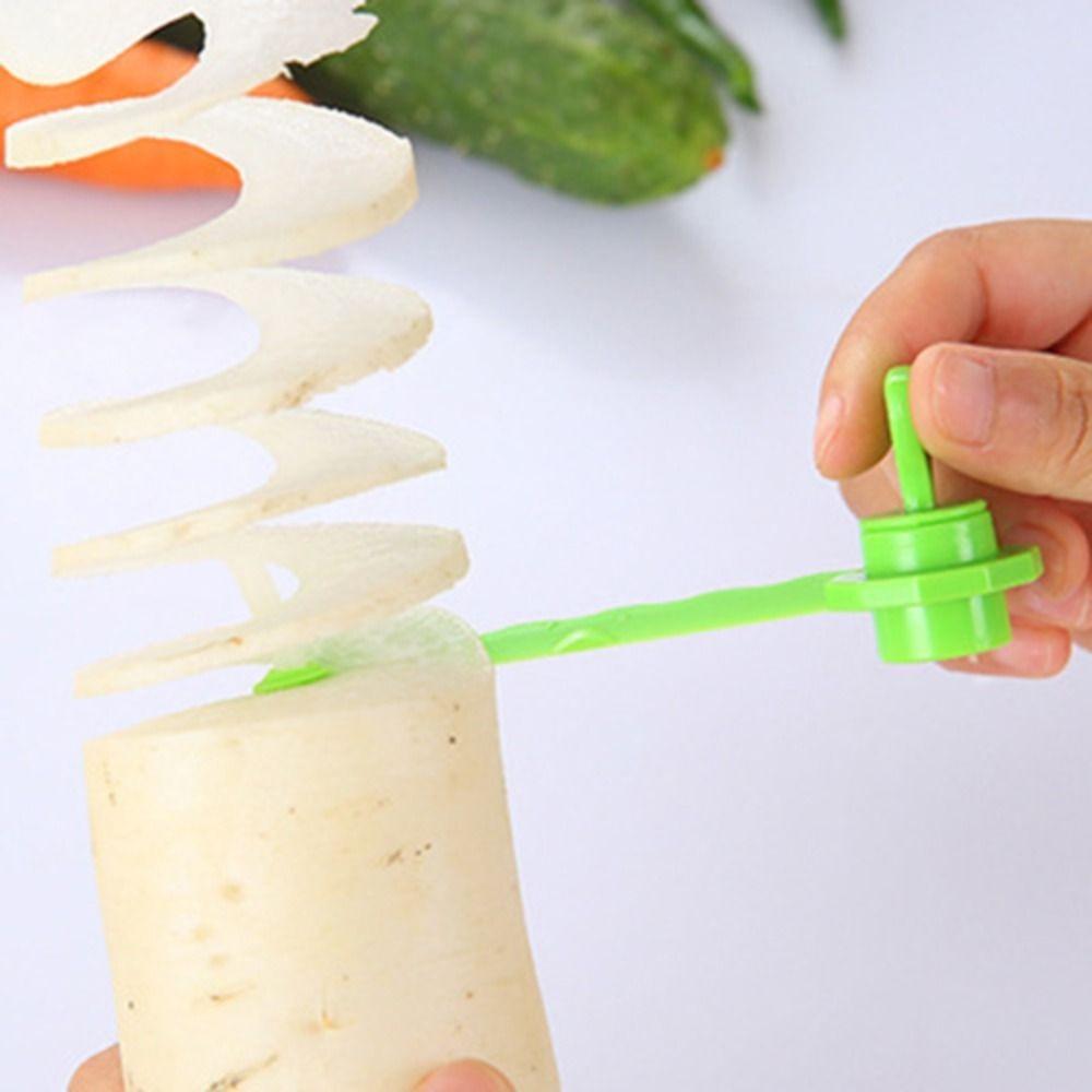 Manual Potato Spiral Slice Cutter Plastic Whirlwind Potato Spiral Cutter Spiral Screw Slicer  Fruit