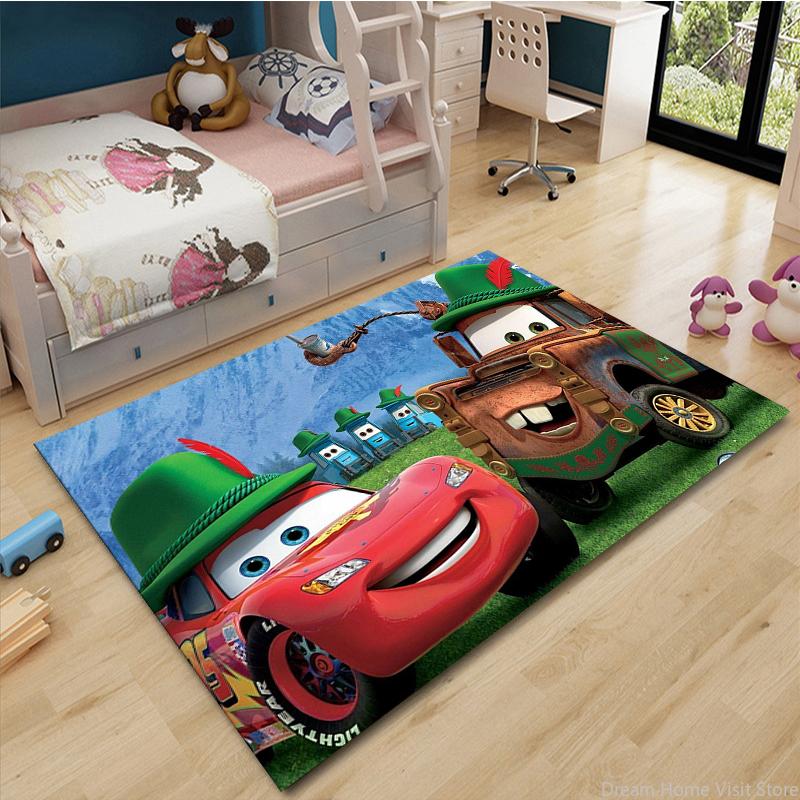 Cars McQueen Motorway Mat Road Rug Carpet for Living Room, Car Rug, Floor Carpet, Kids Room Runner, Nursery Rug, Play Rug