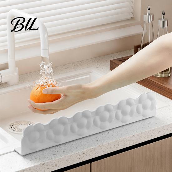 Sink Protector Baffle Silicone Splash Guard Non-slip Suction Cup Water Kitchen Reusable Countertop Edge Anti-Splash Shield Board Barrier