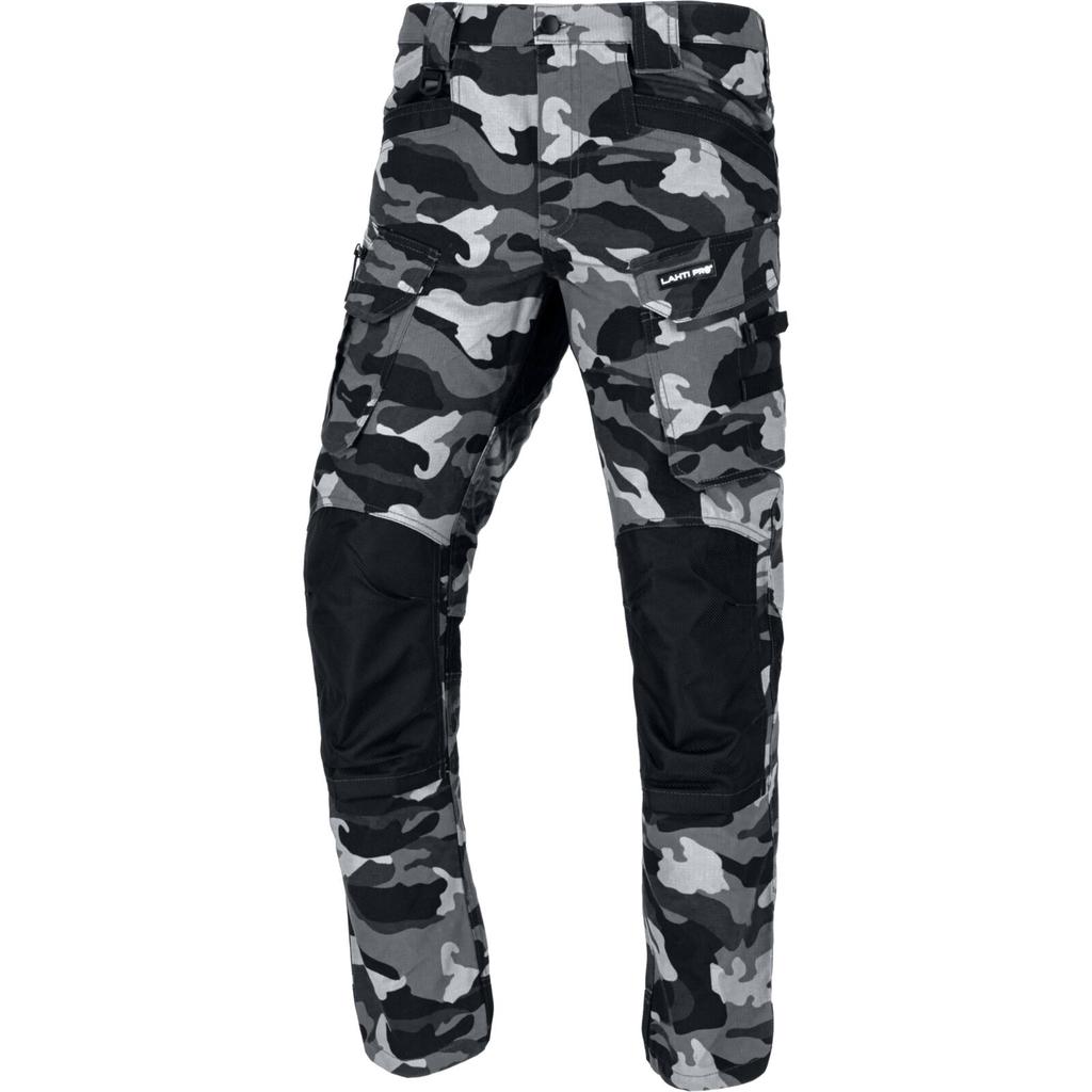 Gray Camouflage Combat Trousers with Reinforcements, "", Ce, Lahti