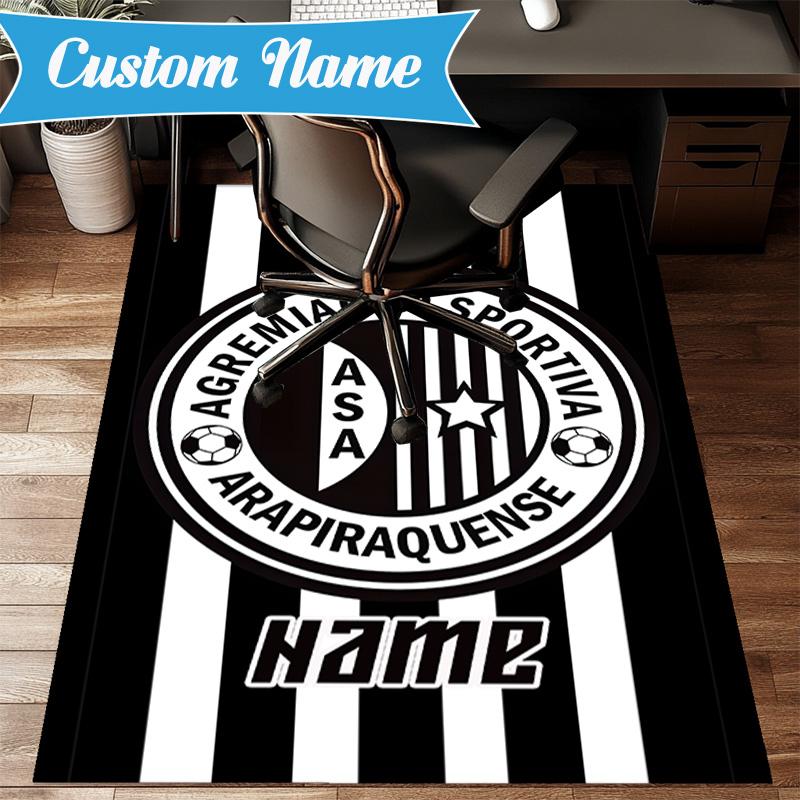 Custom Name Juventus Sportive Rug Game Carpet, Floor Mat for Bedroom Living Room Entryway Rug, Home Decor Idea Gift for Christmas Birthday