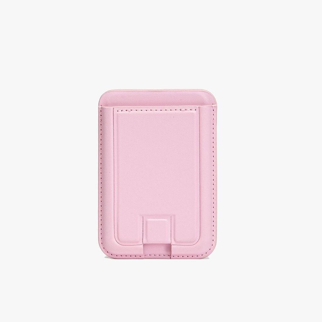 Strong Magnetic Card Holder Stand for iPhone 17 Pro - H-shaped Magsafe Card Sleeve with N52+PU Leather