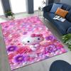 3D Cute Hello Kitty  Sanrio Cartoon Rug for Bedroom Living Room Sofa Home Doormat Decor, Large Kid Play Non-slip Floor Mat Gift