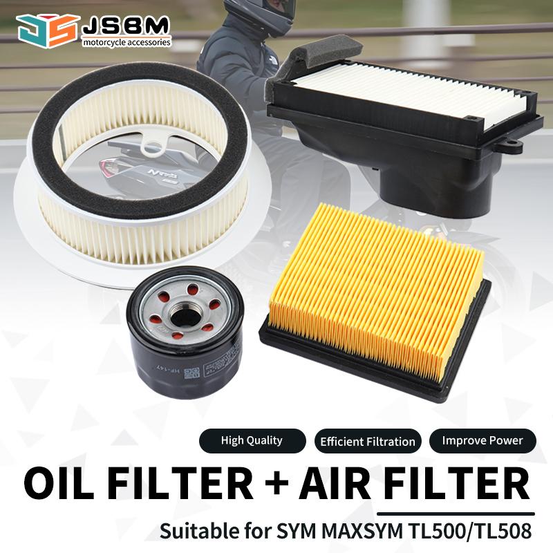 JSBM Motorradzubehör CVT Rechte Kurbelgehäuse Luftfilter Ölfilter für SYM Maxsym TL500 TL508 LT 500 508 17211TL1000