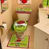 4pcs Toilet Bathroom Christmas Decor Sets Seat Collar Cover Non Mat Slip