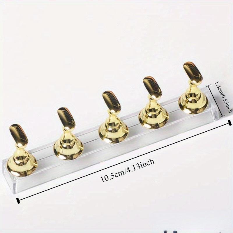6pcs Nail Art Practice Stands, Magnetic Nail Tips Holders, Training Fingernail Display Stands, Nail Crystal Holders