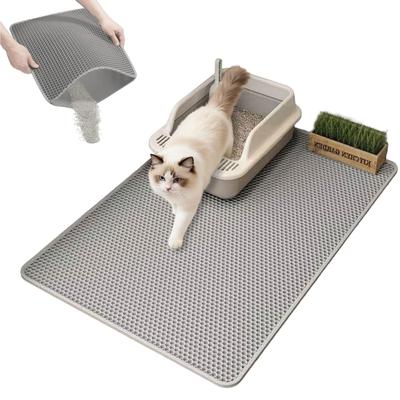 Extra Large Cat Litter Mat 120 X Cat Toilet Cat Litter Catcher Scatter Prevention Double High Honeycomb Waterproof and Urine Penetration Easy To Clean