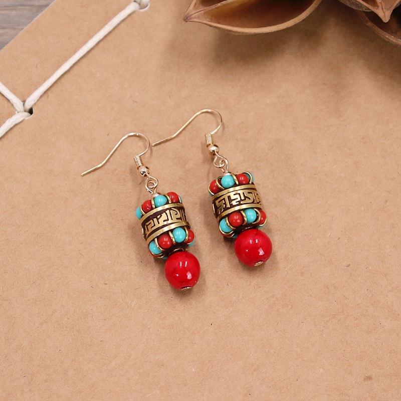 New products, a few exotic Tibetan earrings, retro personality temperament simple earrings, Nepalese earrings for women